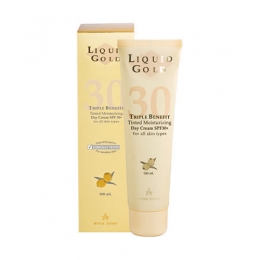 Anna Lotan Liquid Gold Tinted  Moisturizing Day Cream SPF 30,100ml- Aнна Лотан Ликвид Голд  Дневной Увлажняющий солнцезащитный «Золотой» крем с тоном  SPF 30,100ml